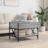  Stolić za kavu siva boja hrasta 70x50x50 cm od drva i metala | Eponuda.com