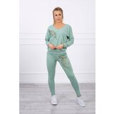 Kesi Set with zircon panther dark mint | Eponuda.ba