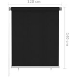  Vanjska roleta za zamračivanje 120 x 140 cm crna | Eponuda.com