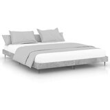 vidaXL Posteljni okvir betonsko siv 160x200 cm inženirski les | Shoptok.si