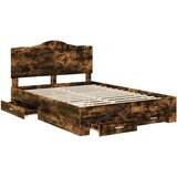  Konstrukcija postelje z vzglavjem Dimljeni oreh 140 x 200 cm, (5000102247) | Shoptok.si