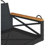 vidaXL Gugalna klop črna 63x62x40 cm poli ratan | Shoptok.si
