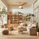  ZEVENTI - LED plafonski ventilator MARE LED/24W/230V Wi-Fi Tuya hrast + daljinski upravljač | Eponuda.com