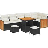  Sjedeća garnitura za vrt 11 kom. 7-Broj sjedala Crna i Krema 286 x 161 x 85 cm | shoptok.hr