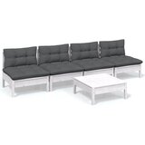 Maison Chic Seti vrtnega pohištva - Vrtna garnitura - Vrtni pohištvo set 5-delna z antracit blazinami borovina, (21818607) | Shoptok.si
