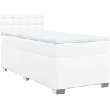 vidaXL Krevet s oprugama i madracem bijeli 100x200 cm od umjetne kože | shoptok.hr