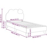  Otroški posteljni okvir z vznožjem Modra 80 x 160 cm PU, (5000104546) | Shoptok.si