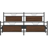 Metalni okvir kreveta bez madraca smeđa boja hrasta 193x201 cm | shoptok.hr