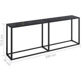  Konzolni stol crni 200 x 35 x 75,5 cm od kaljenog stakla | shoptok.hr