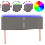  Posteljno vzglavje sivo 144x5x78/88 cm umetno usnje, (20739535) | Shoptok.si