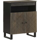 vidaXL Komoda črn 60x33x75 cm trden mangov les Cene