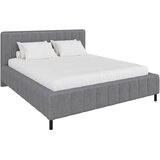 CARRYHOME OBLAZINJENA POSTELJA 180 cm x 200 cm , tekstil svetlo siva | Shoptok.si