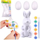  Easter Set Styrofoam Eggs 3pcs Bunny Figurine Paints | shoptok.hr