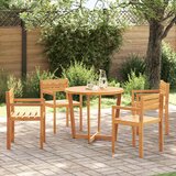 vidaXL Vrtni stoli 4 kosi 50x53x80 cm masivni akacijev les | Shoptok.si