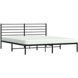 vidaXL Kovinski posteljni okvir z vzglavjem črn 193x203 cm | Shoptok.si