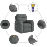 vidaXL Masažni naslonjač od tkanine tamnosivi | shoptok.hr