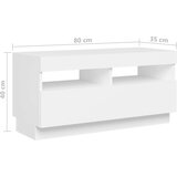 vidaXL TV ormarić s LED svjetlima bijeli 260 x 35 x 40 cm | shoptok.hr