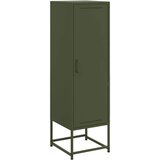 Maison Chic Visoka omara - Komoda - Predalnik olivno zelena 36x39x123 cm jeklo, (21722655) Cene