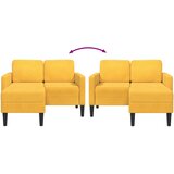 SOFA 2-sjed s ležaljkom u obliku slova L svijetložuta 125cm lan | shoptok.hr