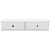vidaXL Zidna polica s ladicama bijela 100x37,5x19 cm izrađeno drvo | shoptok.hr