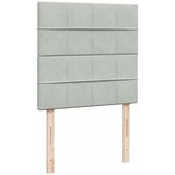 Box spring krevet s madracem svjetlosivi 80 x 200 cm baršunasti | shoptok.hr