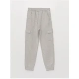 LC Waikiki Girl's Cargo Sweatpants with an Elastic Waist.