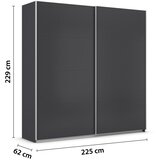 Modern Living Omara Z Drsnimi Vrati Feldkirch, Antracit Slike
