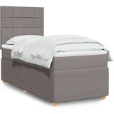 vidaXL Box spring postelja z vzmetnico taupe 90x190 cm blago | Shoptok.si