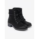 Shelvt Black lace-up boots with a low heel | Shoptok.si