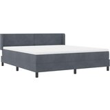  s opruga kutije Tamno siva 200 x 180 cm Baršun | shoptok.hr