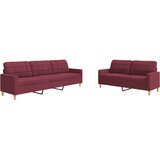  2-dijelni set sofa crvena boja vina od tkanine | shoptok.hr