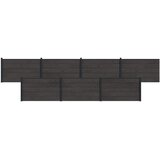 PANEL ograde 7 pcs WPC i aluminij Crna | shoptok.hr