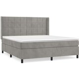 Box spring postelja z vzmetnico svetlo siva 180x200 cm žamet, (20846767) | Shoptok.si