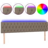  LED uzglavlje smeđesivo 180 x 7 x 78/88 cm od tkanine | shoptok.hr