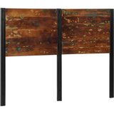 vidaXL Naglavna deska 140 cm trden predelan les in železo | Shoptok.si