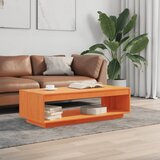  Stolić za kavu voštano smeđi 110x50x33,5 cm od masivne borovine | Eponuda.com