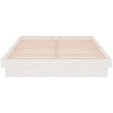  Posteljni okvir bel iz trdnega lesa 120x190 cm 4FT, (20601201) | Shoptok.si