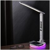 Manta LED stolna svjetiljka, budilica, bežični punjač, LED RGB, temp, HW-LAMP03 | shoptok.hr