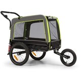 Klarfit Husky Vario, 2-v-1, prikolica za psa, voziček za pse, cca 240 L, 600D, Oxfort, zelena barva Cene