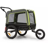 Klarfit Husky Vario, 2-v-1, prikolica za psa, voziček za pse, cca 240 L, 600D, Oxfort, zelena barva
