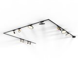 QAZQA Sistem tirnih svetilk z 8 reflektorji in 4 stropnimi svetili črna 1-fazna - Magnetic Lance Puk Cene