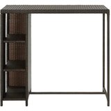 The Living Store Barska miza s stojalom za shranjevanje rjava 120x60x110 cm - Barska Miza, (21493767) | Shoptok.si