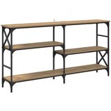 vidaXL Konzolni stol s policom hrast artisan 150 x 29 x 76.5 cm | shoptok.hr