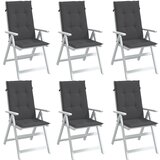  The Living Store Blazina za stol 6 kosov melanž antracit 120x50x4 cm blago - Blazina Za Stol Z Visokim Naslonjalom, (21487454) | Shoptok.si