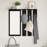 vidaXL Nadwyčajna obešalnik za plašče Črni hrast 84 x 10 x 80 cm | Shoptok.si