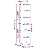 vidaXL Knjižne omare 2 kosa zložljiva bela 30x30x80 cm inženirski les | Shoptok.si