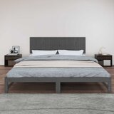  Zidno uzglavlje sivo 204x3x60 cm od masivne borovine | shoptok.hr