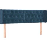  Vzglavje z ušesi temno modro 163x16x78/88 cm žamet, (20792969) | Shoptok.si