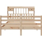  Krevet s regalom za knjige bez madraca 150 x 200 cm od borovine | shoptok.hr