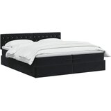  Podesivi krevet s madracem Crna 200 x 200 cm Baršun - Crna 200 x 200 cm Kristal s dugmadima | shoptok.hr